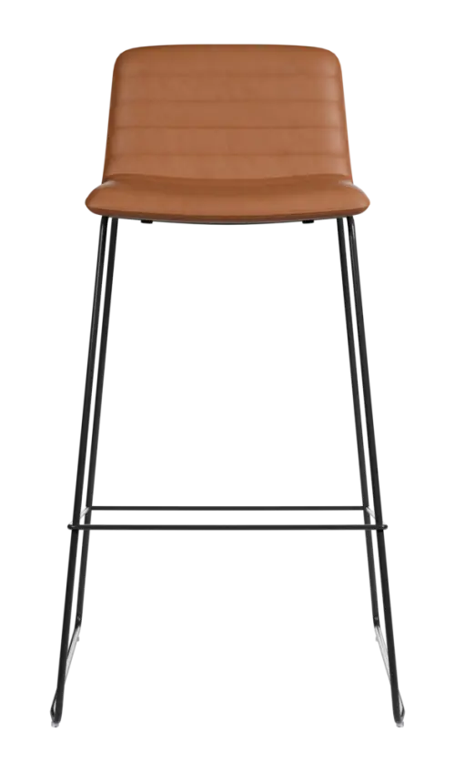 ARCA BAR BLACK, židle barová, ekologická kůže cappuccino